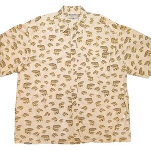 Men's Columbia Button Down Fish Graphic Shirt‎ XXL